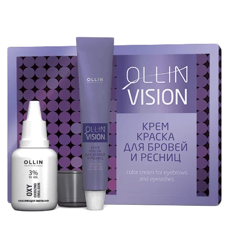 Крем-краска для бровей и ресниц цвет Графит Ollin Vision Set