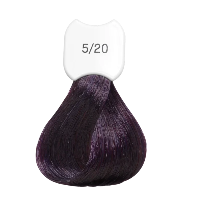 Стойкая крем-краска для волос Kydra Creme (KC00520, 5/20, Chatain clair violine eclat, 60 мл, Каштановые/Махагоновые/Красные/Рубиновые оттенки)