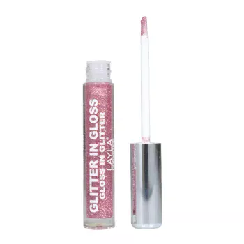 Блеск для губ с блестками Glitter In Gloss Layla Cosmetics