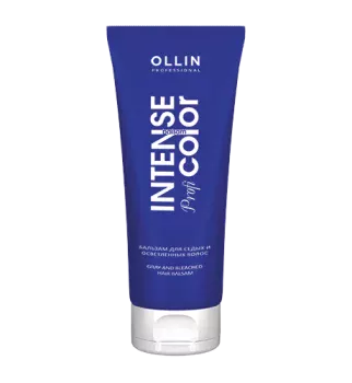 Бальзам для седых и осветленных волос Gray and bleached hair balsam Intense Profi Color Ollin Professional 200 мл