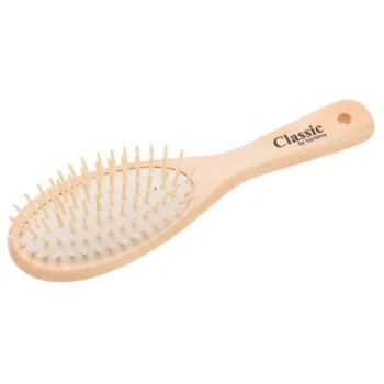 Щетка массажная из натурального дерева овальная Harizma