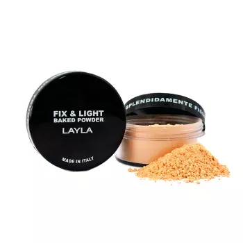Пудра рассыпчатая для лица фиксирующая Fix & Light Baked Powder Layla Cosmetics