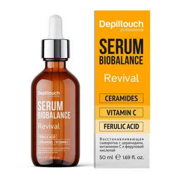 Сыворотка для лица восстанавливающая с церамидами, витамином С и феруловой кислотой Depiltouch 50 мл