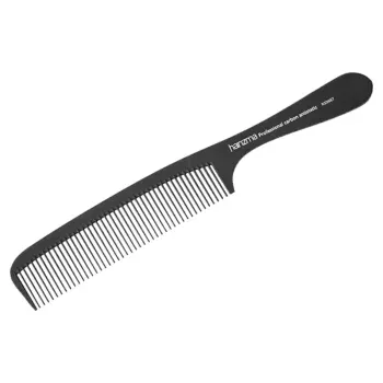 Расческа с ручкой (карбон) 18,5 см Harizma