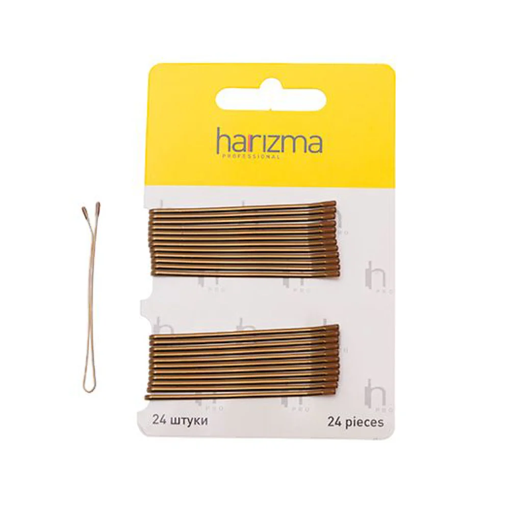 Невидимки 60 мм прямые коричневые (h10537-04B, 250 г)