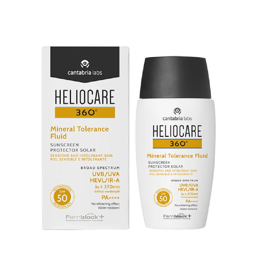 Солнцезащитный минеральный флюид для чувствительной кожи Heliocare 360º Mineral Tolerance Fluid SPF 50
