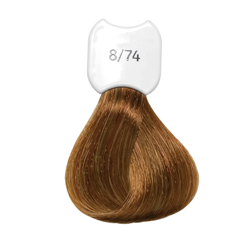 Стойкая крем-краска для волос Kydra Creme (KC00874, 8/74, Blond clair i marron cuivre, 60 мл, Каштановые/Махагоновые/Красные/Рубиновые оттенки)