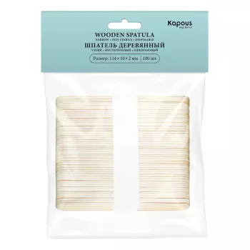 Шпатель деревянный узкий, 114*10*2 мм Kapous