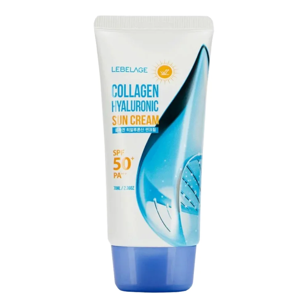 Солнцезащитный крем против морщин с коллагеном и гиалуроновой кислотой SPF50+