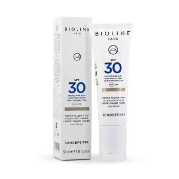 Крем-флюид для лица SPF30 с антивозрастным эффектом High Protection Face Fluid Cream Age Repair Bioline 50 мл