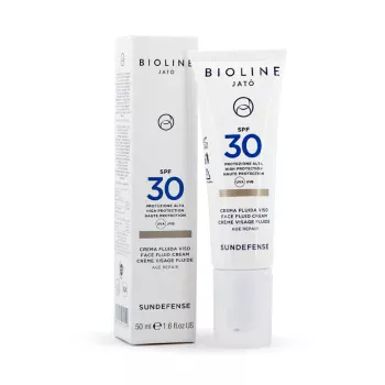 Крем-флюид для лица SPF30 с антивозрастным эффектом High Protection Face Fluid Cream Age Repair Bioline 50 мл