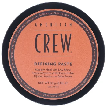 Паста со средней фиксацией и низким уровнем блеска для укладки волос Defining Paste American Crew 85 г