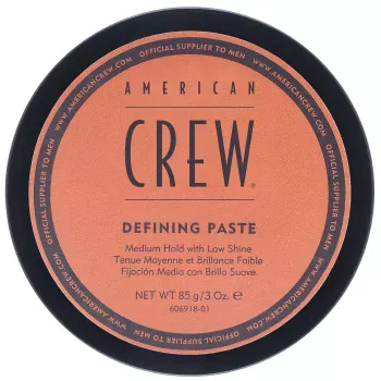 Паста со средней фиксацией и низким уровнем блеска для укладки волос Defining Paste American Crew 85 г
