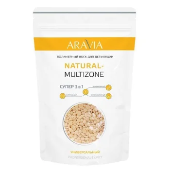 Универсальный полимерный воск для депиляции Natural Multizone Aravia