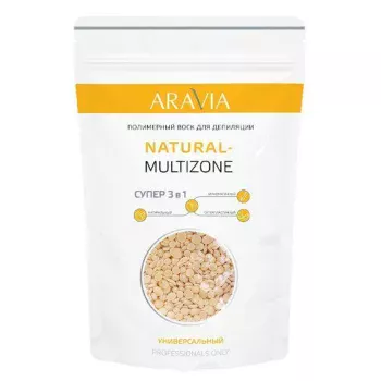 Универсальный полимерный воск для депиляции Natural Multizone Aravia