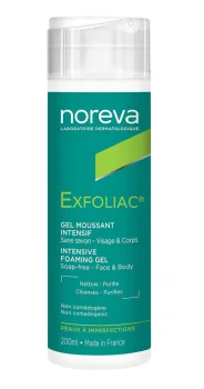 Интенсивный пенящийся гель для лица и тела Exfoliac Noreva 200 мл