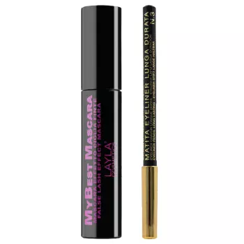 Набор из туши с эффектом накладных ресниц и черной подводки-карандаша Layla Cosmetics 1 шт