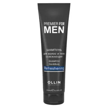 Освежающий шампунь для волос и тела Shampoo Hair&Body Refreshening Ollin Premier For Men Ollin Professional
