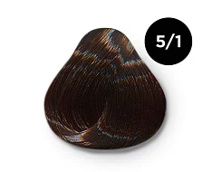 Перманентная крем-краска для волос Ollin Color (770327, 5/1, светлый шатен пепельный , 100 мл, Шатен)