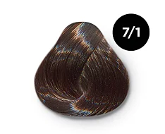 Перманентная крем-краска для волос Ollin Color (770532, 7/1, русый пепельный, 100 мл, Русый)