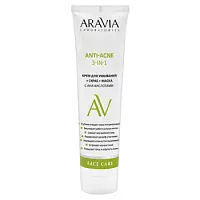 Крем для умывания + скраб + маска с AHA-кислотами Anti-Acne 3-in-1 Aravia