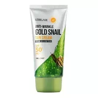 Солнцезащитный крем против морщин SPF50+ Anti-Wrinkle Gold Snail Sun Cream Lebelage