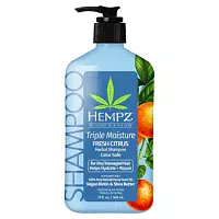 Шампунь Тройное увлажнение Triple Moisture Daily Herbal Replenishing Shampoo (500 мл) Hempz