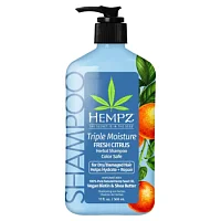 Шампунь Тройное увлажнение Triple Moisture Daily Herbal Replenishing Shampoo (500 мл) Hempz