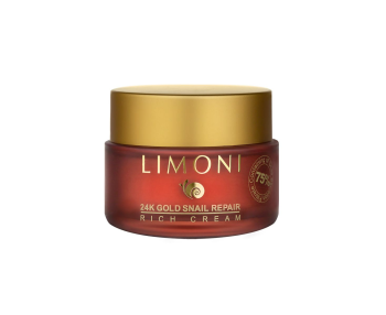 Крем для лица с золотом и экстрактом слизи улитки 24K Gold Snail Repair Rich Cream (Limoni)