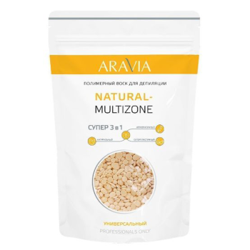 Универсальный полимерный воск для депиляции Natural Multizone Aravia