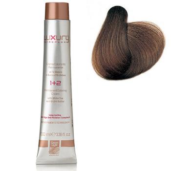 Стойкая крем-краска Темный матовый блондин 6.7 Luxury Hair Color Dark Mat Blond 6.7 (Green Light)