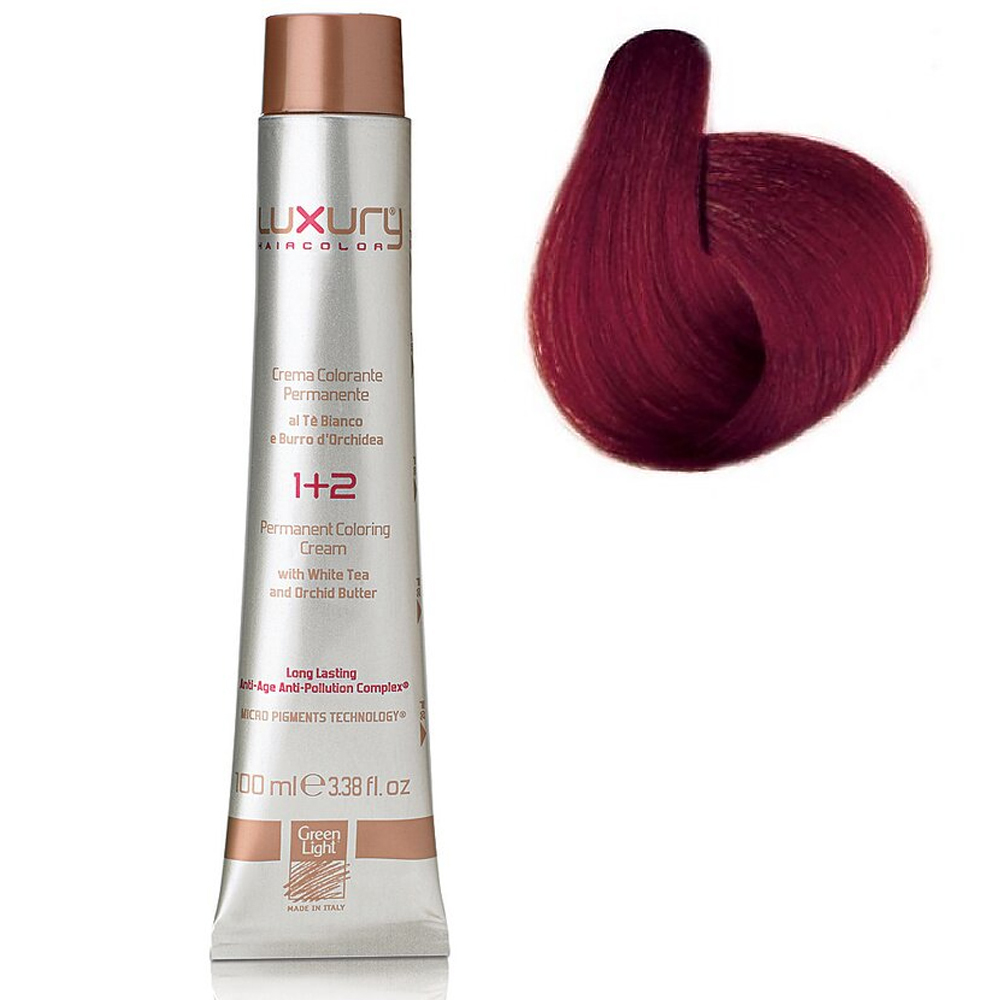 Стойкая крем-краска Темный красный блондин 6.6 Luxury Hair Color Red Dark Blond 6.6