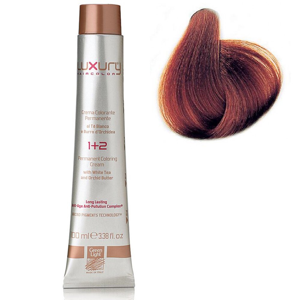 Стойкая крем-краска Темный медный блондин 6.4 Luxury Hair Color Dark Copper Blond 6.4