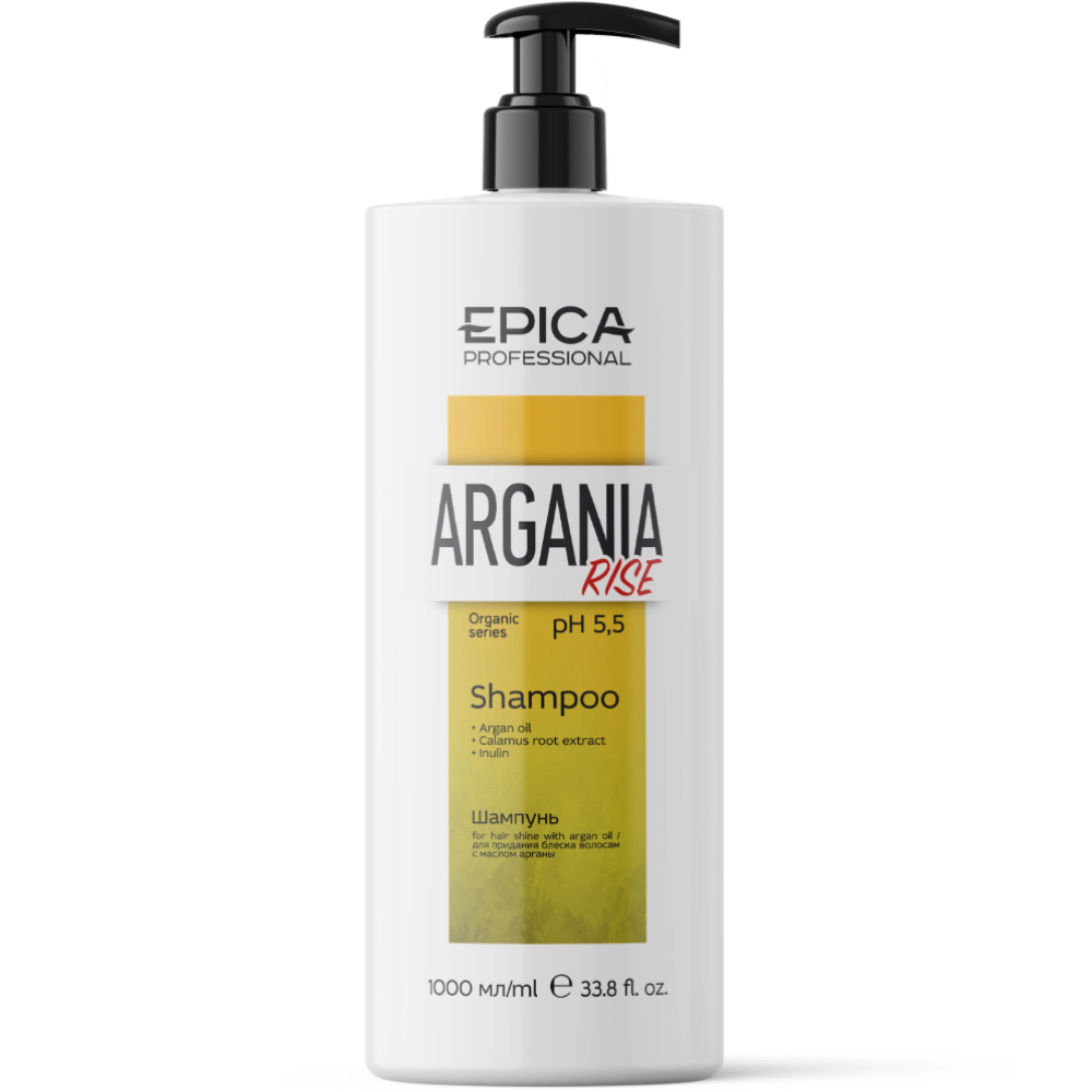 Шампунь для придания блеска волосам с маслом арганы Argania Rise Organic (91318, 1000 мл) шампунь для придания блеска волосам с маслом арганы argania rise organic 91318 1000 мл