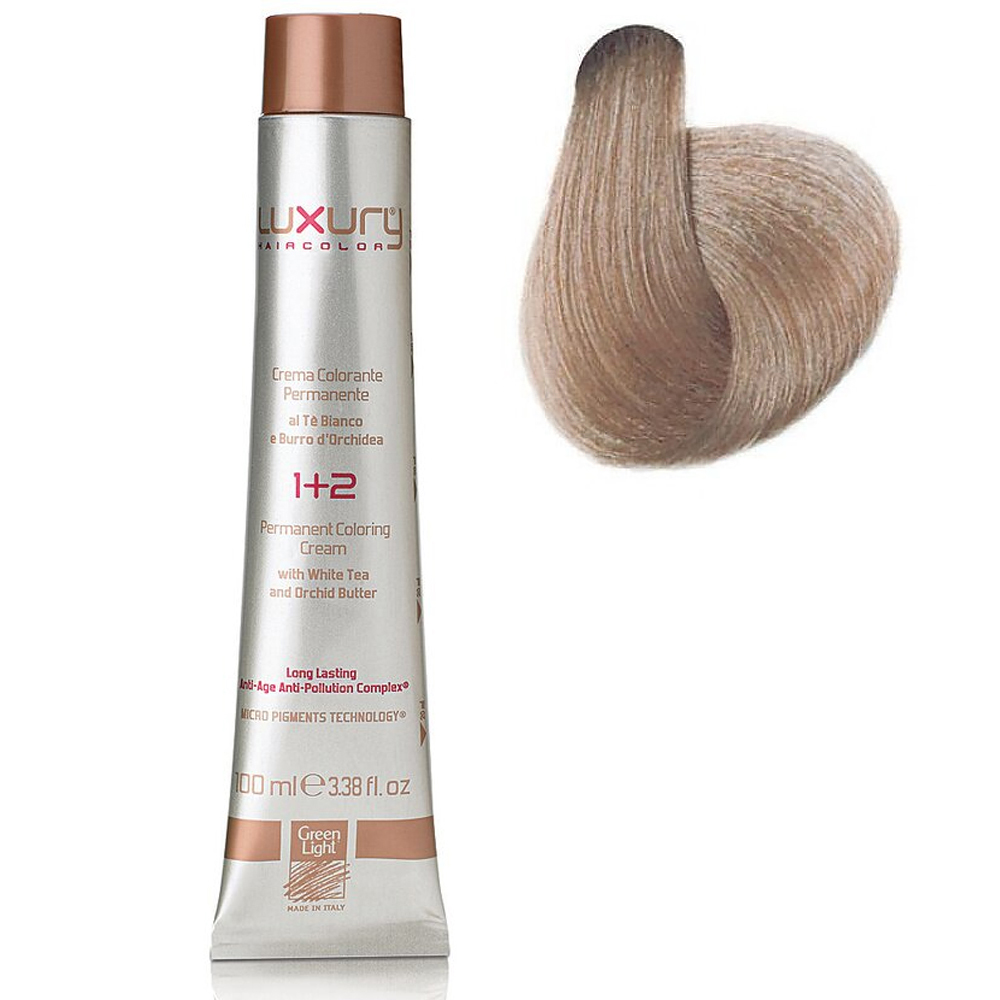 Стойкая крем-краска Пепельный очень светлый блондин 9.01 Luxury Hair Color Ash Very Light Blond 9.01