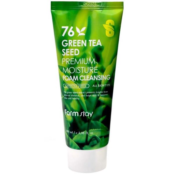Очищающая пенка с семенами зеленого чая FarmStay tik tok girl маска для лица очищающая 75