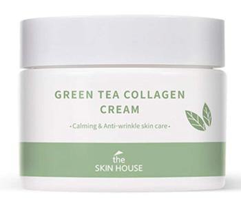 Успокаивающий крем на основе коллагена и экстракта зелёного чая Green Tea Collagen Cream The Skin House 50 мл