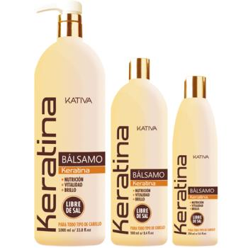 Укрепляющий бальзам-кондиционер с кератином для всех типов волос (500 мл) (Kativa)