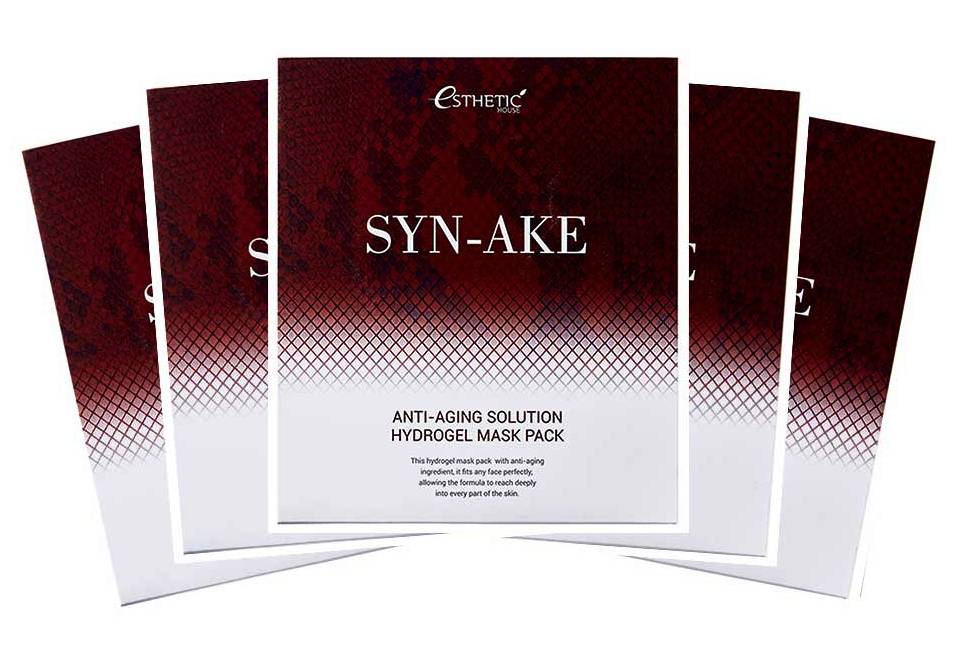 Набор гидрогелевых масок для лица с пептидом змеиного яда Syn-Ake Anti-Aging Solution Hydrogel Mask Pack