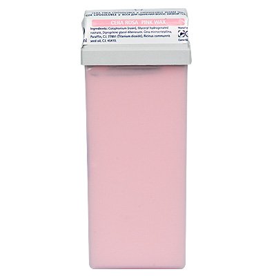 Кассета с воском для лица  - Розовый - с розовым маслом, для жестких коротких волос
