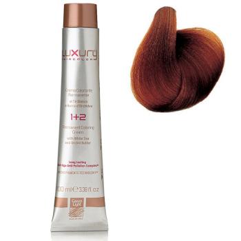 Стойкая крем-краска Темный золотой медный блондин 6.34 Luxury Hair Color Dark Golden Copper Blond 6.34 (Green Light)