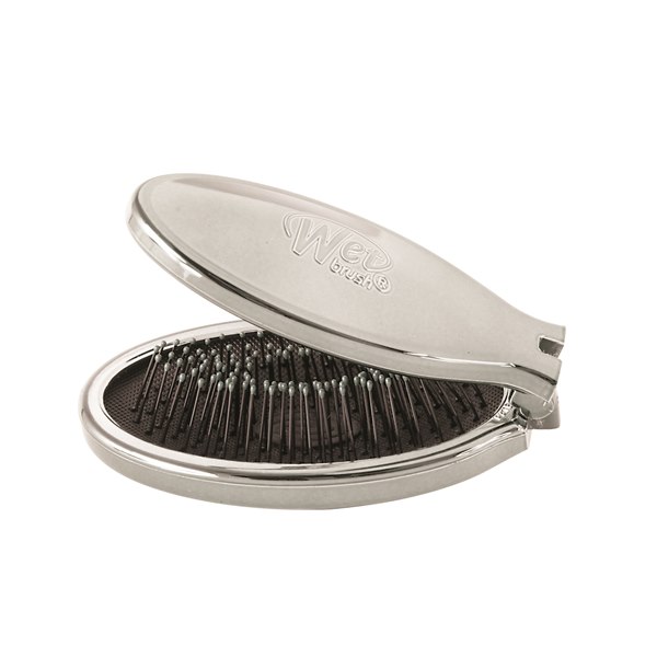 Раскладная мини-щетка для спутанных волос Wet Brush Mini Pop Fold - Silver