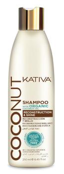Восстанавливающий шампунь с органическим кокосовым маслом для поврежденных волос Coconut (Kativa)