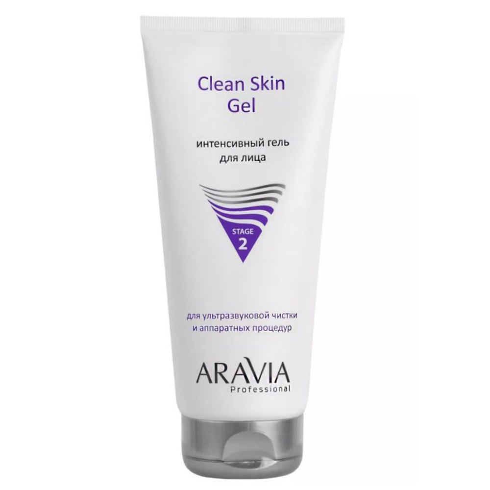 Интенсивный гель для ультразвуковой чистки лица и аппаратных процедур Clean Skin Gel aravia professional очищающий гель для умывания soft clean gel