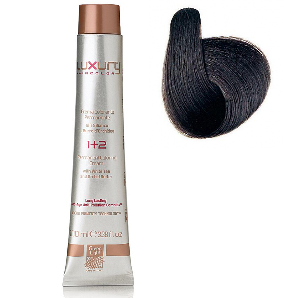 Стойкая крем-краска Темный каштан 3 Luxury Hair Color Intense Dark Brown 3