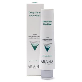 Очищающая маска с глиной и AHA-кислотами для лица Deep Clean AHA-Mask Aravia 100 мл