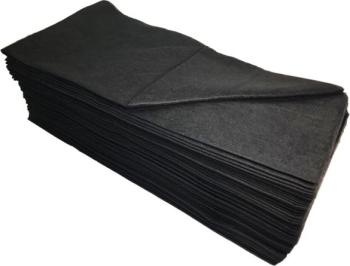 Черное полотенце Спанлейс Черный Бархат Стандарт 45*90 см (Чистовье)