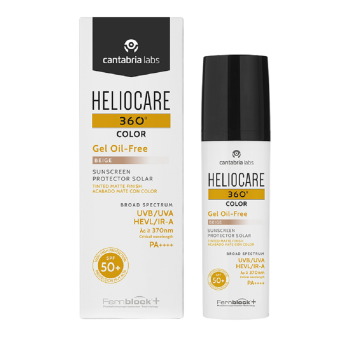 Тональный солнцезащитный гель с СЗФ 50+ бежевый Heliocare 360º Color Gel Oil-Free Beige SPF 50+ Cantabria Labs