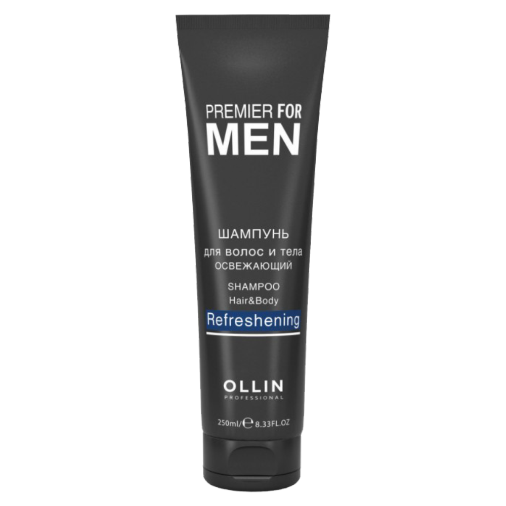 Освежающий шампунь для волос и тела Shampoo HairBody Refreshening Ollin Premier For Men 725485 250 мл 533₽