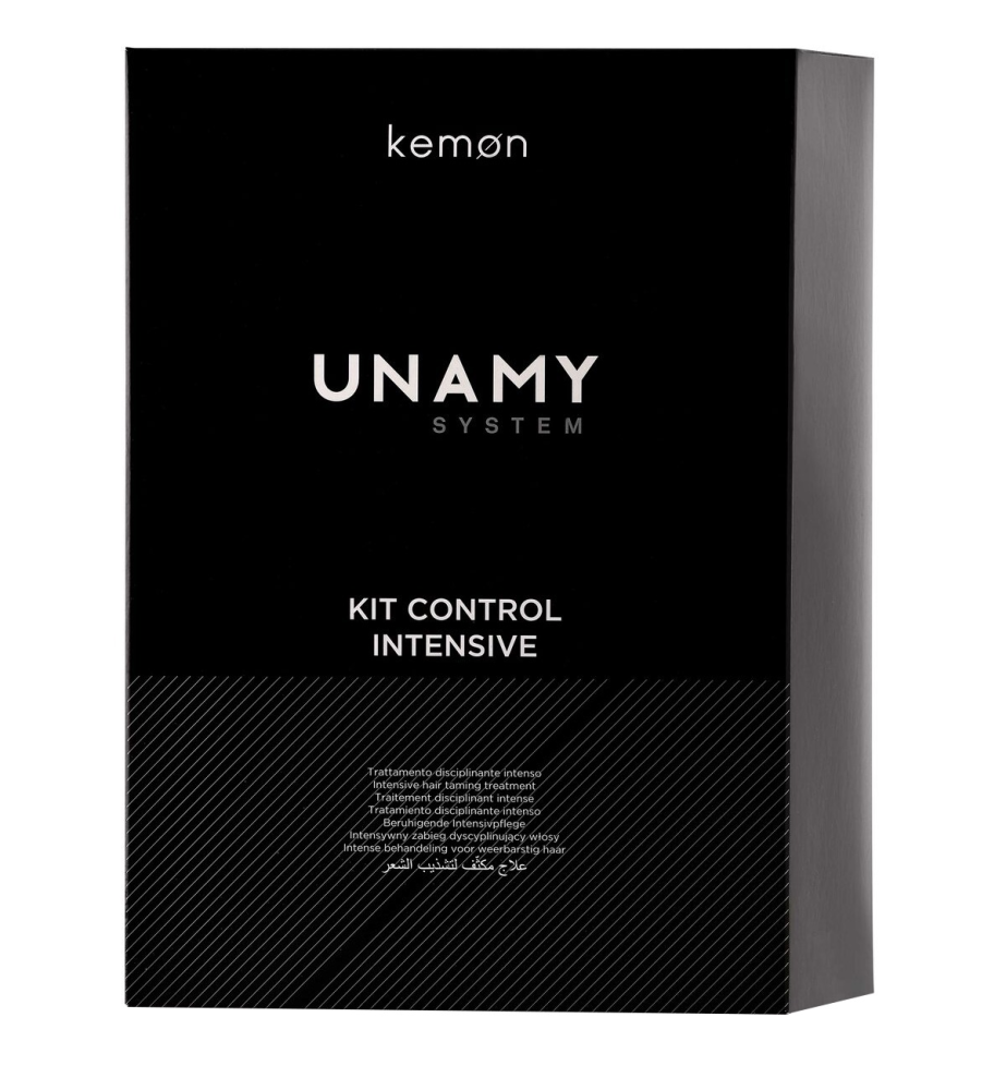 Полуперманентное выпрямление натуральных и окрашенных волос Kit Unamy Control Intense